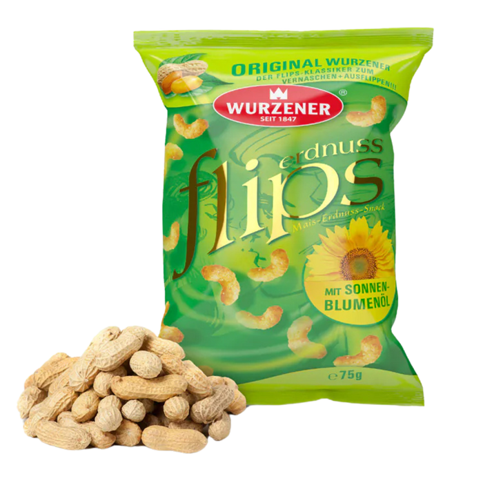 Wurzener Erdnußflips 75g, 5er Pack