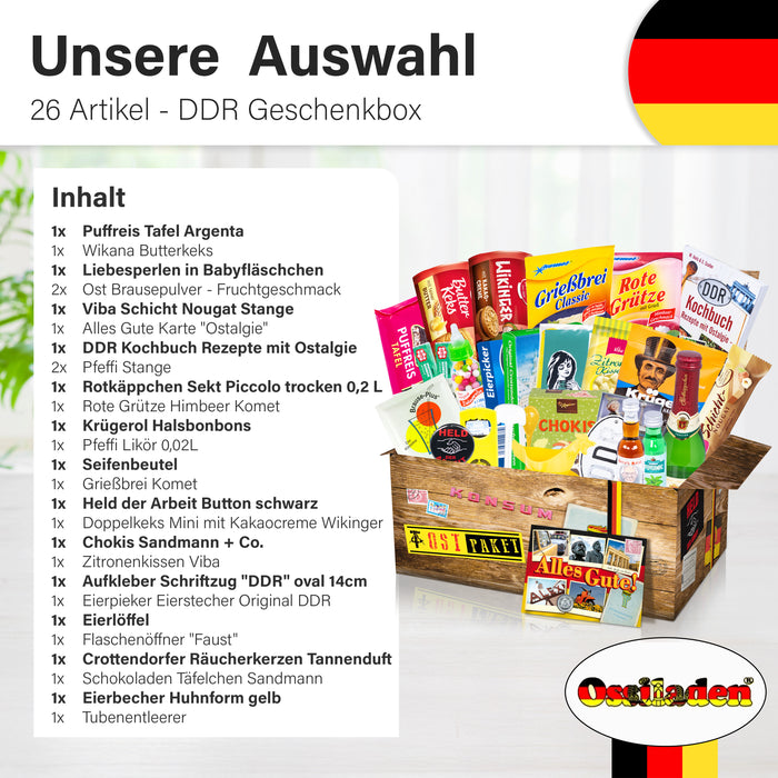 Geschenkset Ostpaket "26x DDR Produkte“