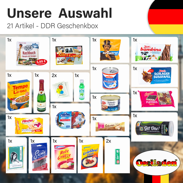 Geschenkset Ostpaket "DDR SPEZIALITÄTEN BOX XXL"