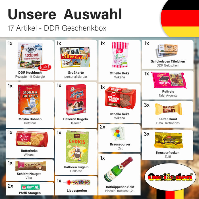 Geschenkset Ostpaket "DDR SÜSSIGKEITEN BOX XXL"