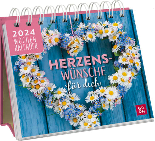 Herzenswünsche für dich 2024 - Aufstellkalender - 108 Seiten