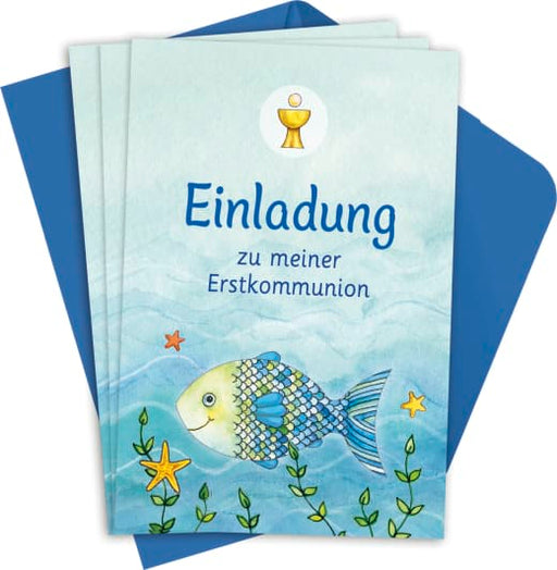 Der Wunschfisch. Einladungskarten zur Erstkommunion - Postkarten