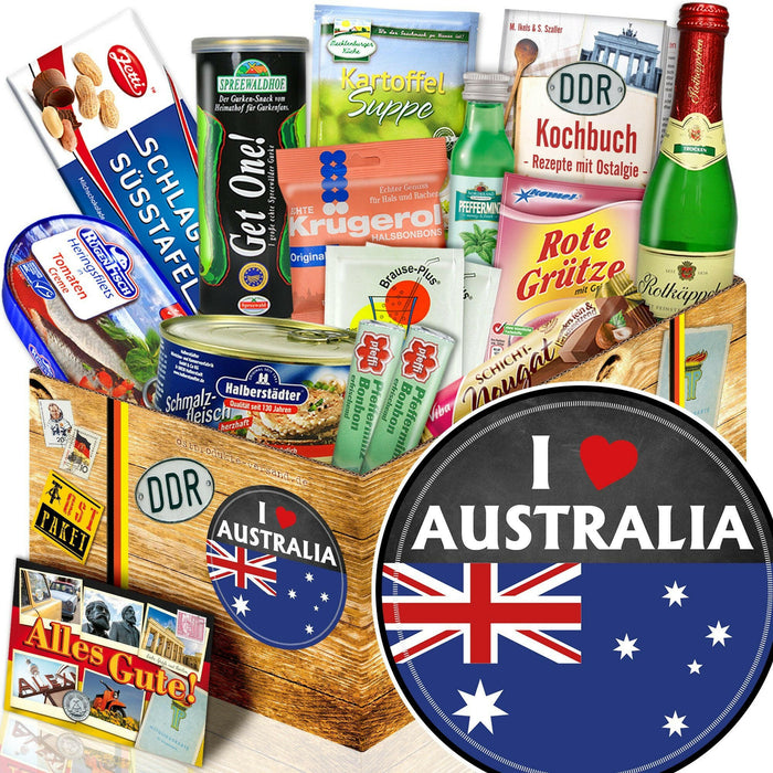 I love Australia - Spezialitäten Set M - Ossiladen I Ostprodukte Versand