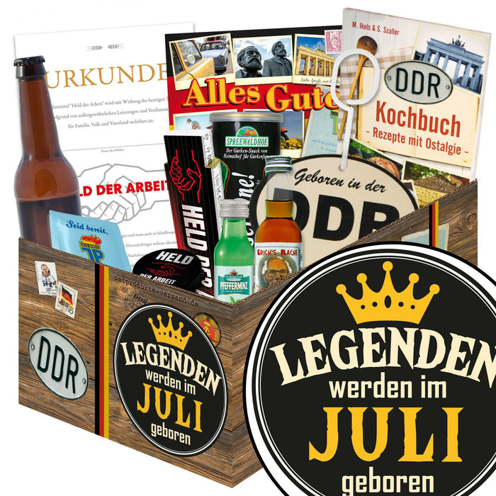 Legenden werden im Juli geboren - Geschenkset Ostpaket "Männer Box" - Ossiladen I Ostprodukte Versand