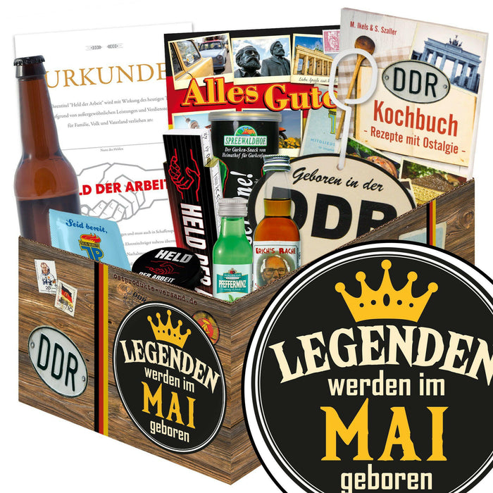 Legenden werden im Mai geboren - Geschenkset Ostpaket "Männer Box" - Ossiladen I Ostprodukte Versand