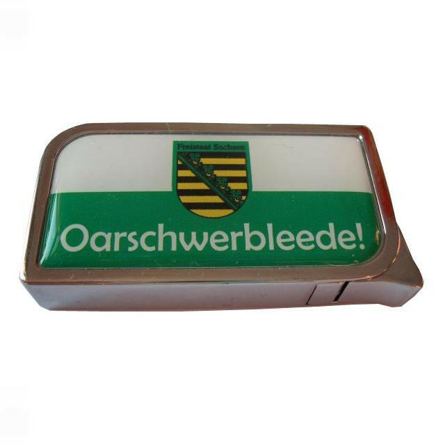 Metallfeuerzeug - Oarschwerbleede!