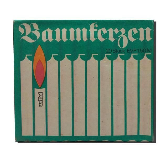 Original DDR Baumkerzen rot (20 Stück)