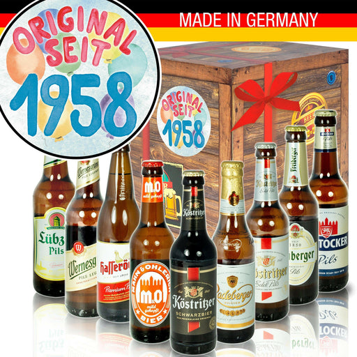 Original seit 1958 - Geschenkbox "Ostbiere" 9er Set - Ossiladen I Ostprodukte Versand