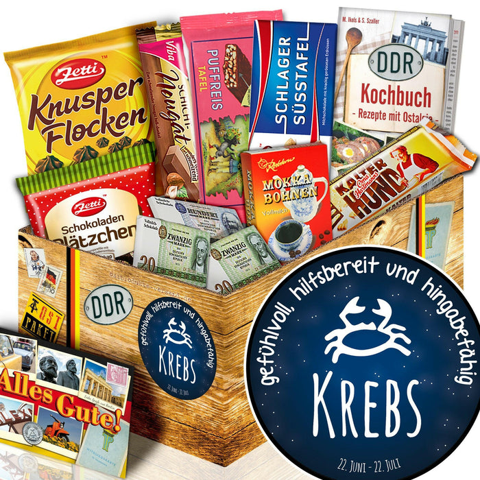 Sternzeichen Krebs - Geschenkset Ostpaket "Schokoladenbox M" - Ossiladen I Ostprodukte Versand