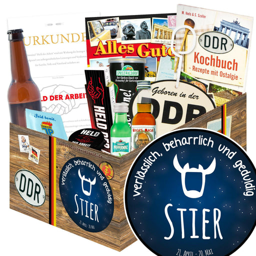 Sternzeichen Stier - Geschenkset Ostpaket "Männer Box" - Ossiladen I Ostprodukte Versand