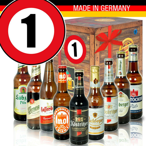 Zahl 1 - Bier Geschenk "Ostbiere" 9er Set - Ossiladen I Ostprodukte Versand