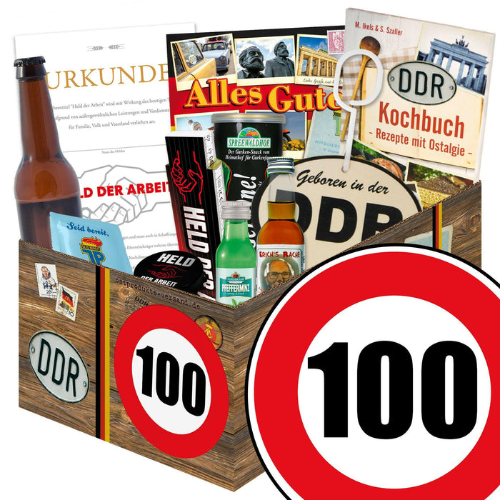 Zahl 100 - Geschenkset Ostpaket "Männer Box" - Ossiladen I Ostprodukte Versand