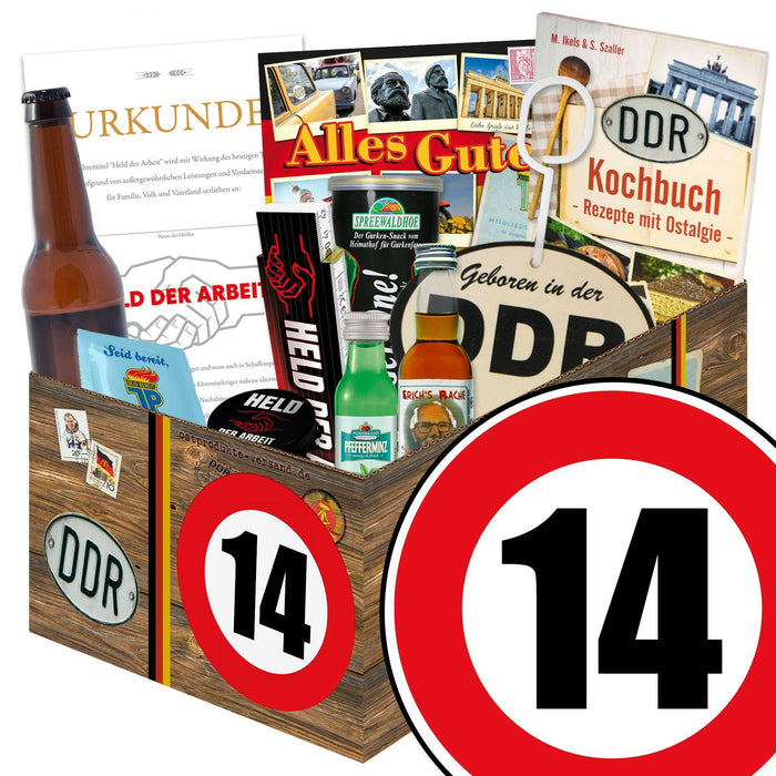 Zahl 14 - Geschenkset Ostpaket "Männer Box" - Ossiladen I Ostprodukte Versand