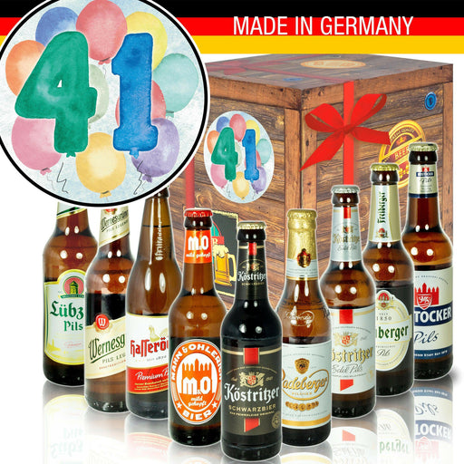 Zahl 41 - Geschenkbox "Ostbiere" 9er Set - Ossiladen I Ostprodukte Versand