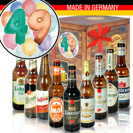 Zahl 49 - Geschenkbox "Ostbiere" 9er Set - Ossiladen I Ostprodukte Versand