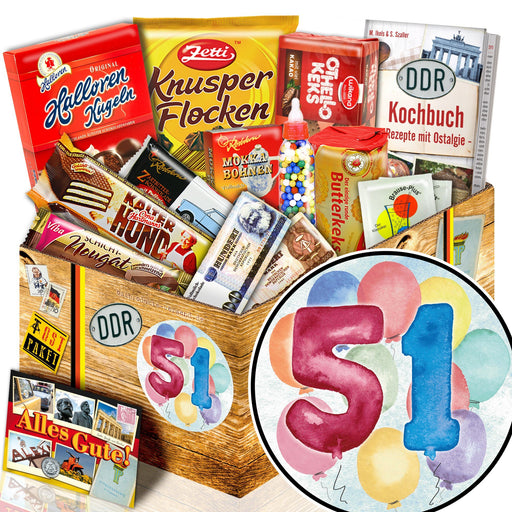 Zahl 51 - Süßigkeiten Set DDR L - Ossiladen I Ostprodukte Versand