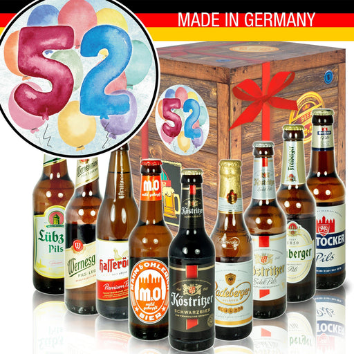 Zahl 52 - Geschenkbox "Ostbiere" 9er Set - Ossiladen I Ostprodukte Versand