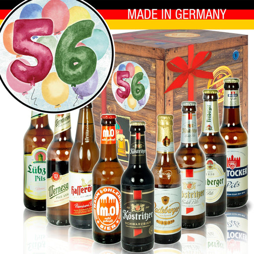 Zahl 56 - Geschenkbox "Ostbiere" 9er Set - Ossiladen I Ostprodukte Versand