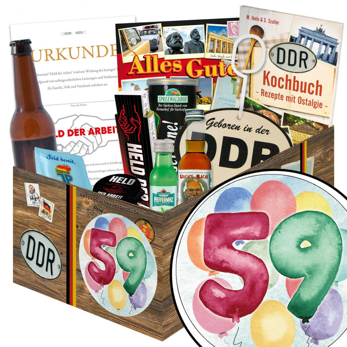 Zahl 59 - Geschenkset Ostpaket "Männer Box" - Ossiladen I Ostprodukte Versand