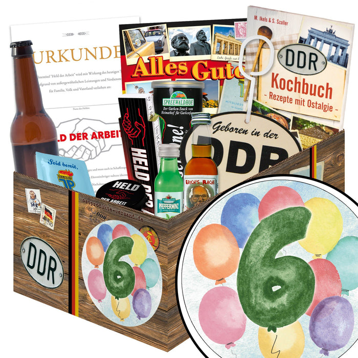 Zahl 6 - Geschenkset Ostpaket "Männer Box" - Ossiladen I Ostprodukte Versand