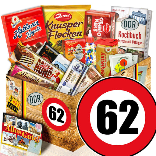 Zahl 62 - Süßigkeiten Set DDR L - Ossiladen I Ostprodukte Versand