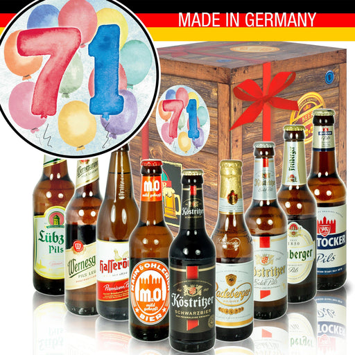 Zahl 71 - Geschenkbox "Ostbiere" 9er Set - Ossiladen I Ostprodukte Versand