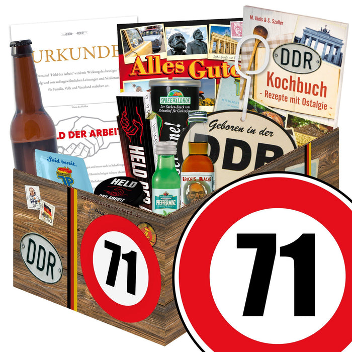 Zahl 71 - Geschenkset Ostpaket "Männer Box" - Ossiladen I Ostprodukte Versand