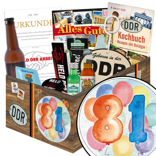 Zahl 81 - Geschenkset Ostpaket "Männer Box" - Ossiladen I Ostprodukte Versand