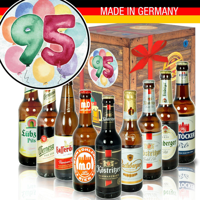 Zahl 95 - Geschenkbox "Ostbiere" 9er Set - Ossiladen I Ostprodukte Versand